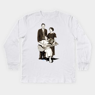 The Carter Family - An illustration by Paul Cemmick Kids Long Sleeve T-Shirt